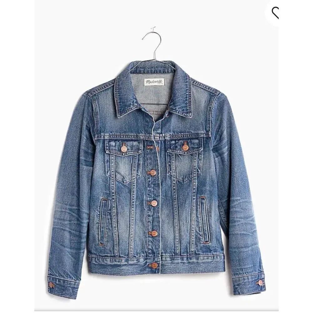 Madewell distressed normcore M classic denim jacket
